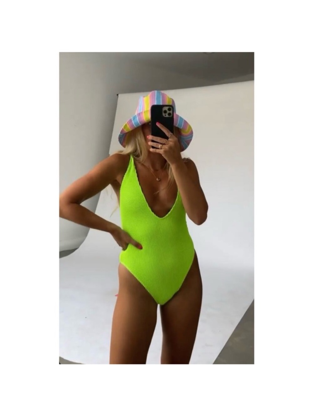 Skatie Zoey One Piece Swimsuit Corona in crinkle fabric S